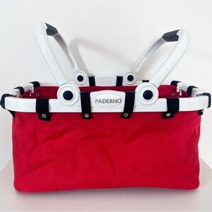 Paderno Red Collapsible Market Basket with Double Handles